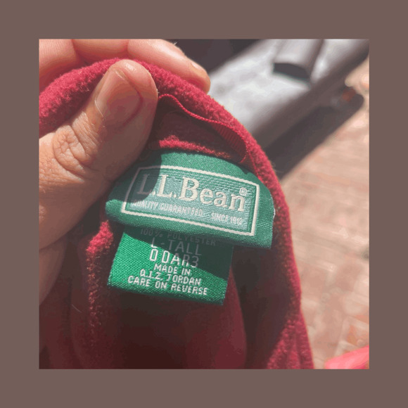 L.L. Bean Full Zip Sweater | Red Softshell | Size L Tall | Vintage - Picture 3 of 5